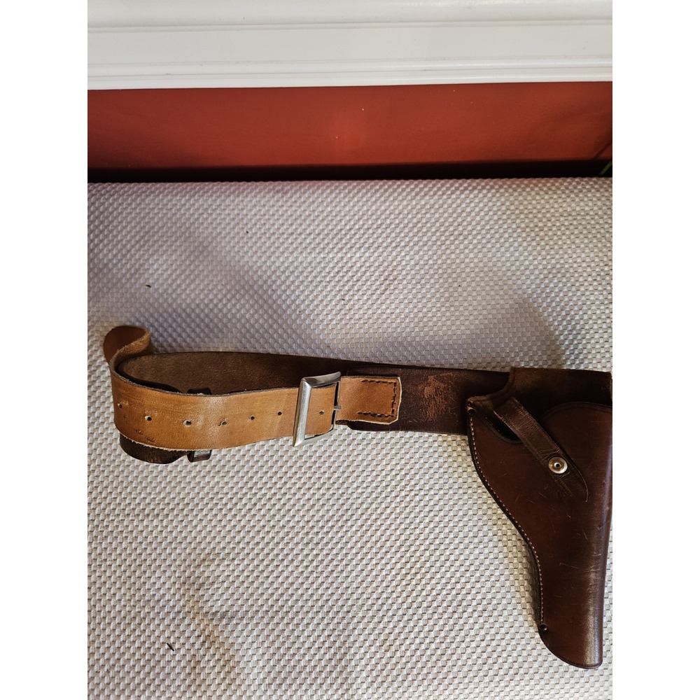 Vintage Red Head Brand Leather Holster & Belt Set - Model 204 1/2 DB 4" Revolver